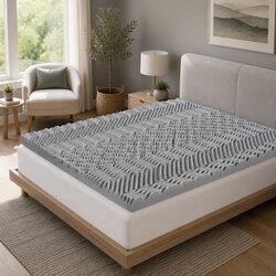 8cm Grey Memory Foam Mattress Topper for a Good Night’s Sleep