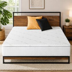 Concise Comfort: 10cm Cool Gel Memory Foam Mattress Topper