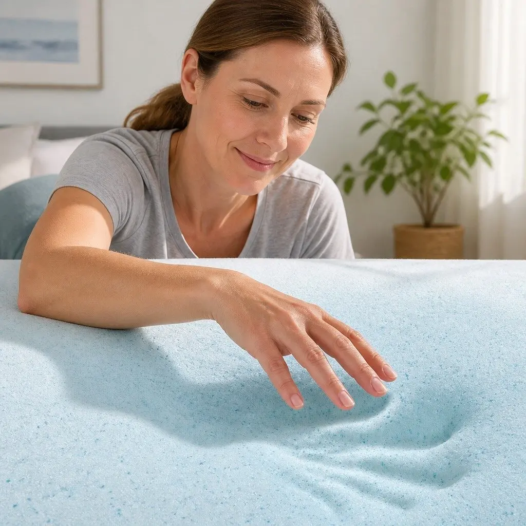 Memory Foam Mattress Topper Queen Gel-Infused Cool Sleep 8cm Pressure Relief