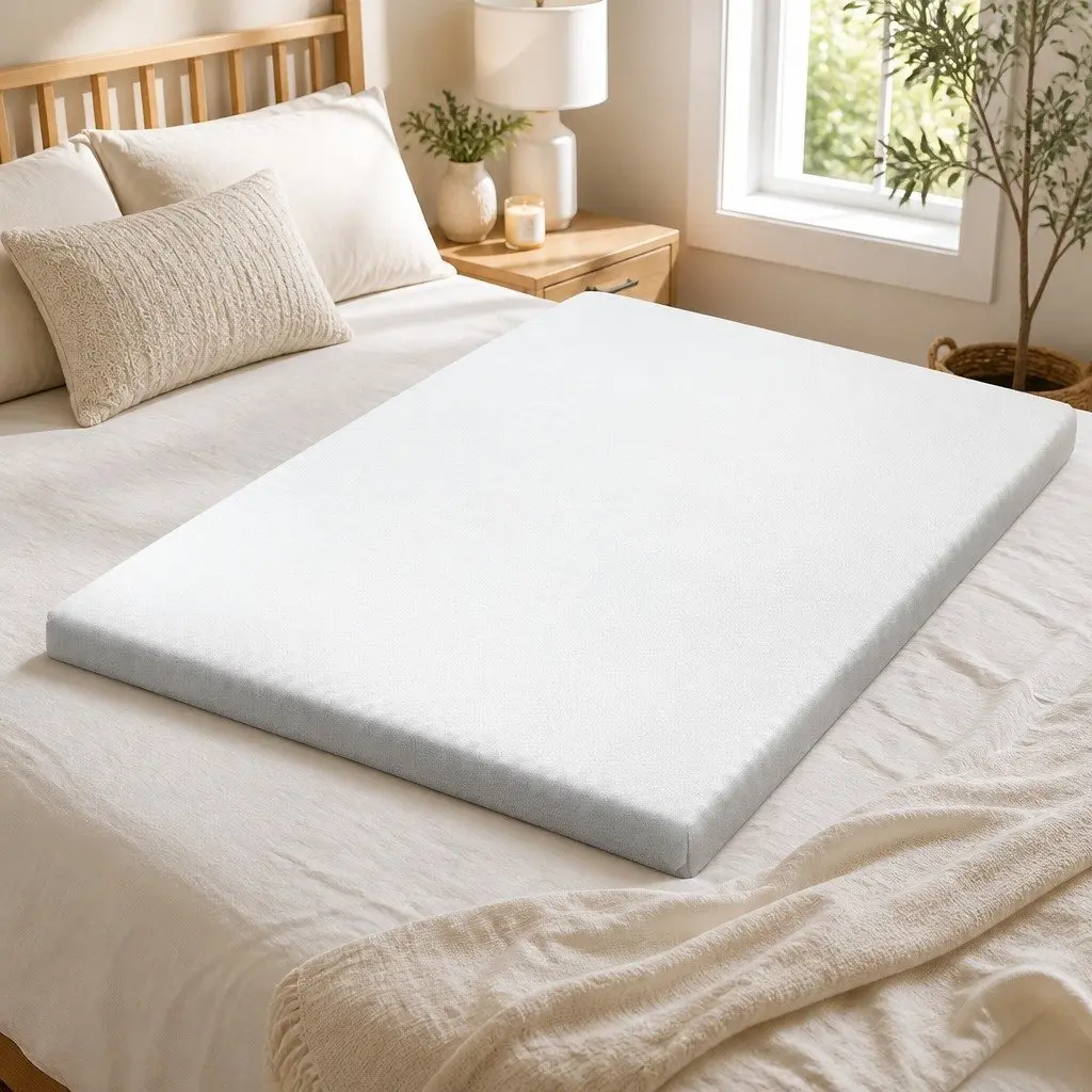 Memory Foam Mattress Topper Queen Gel-Infused Cool Sleep 8cm Pressure Relief