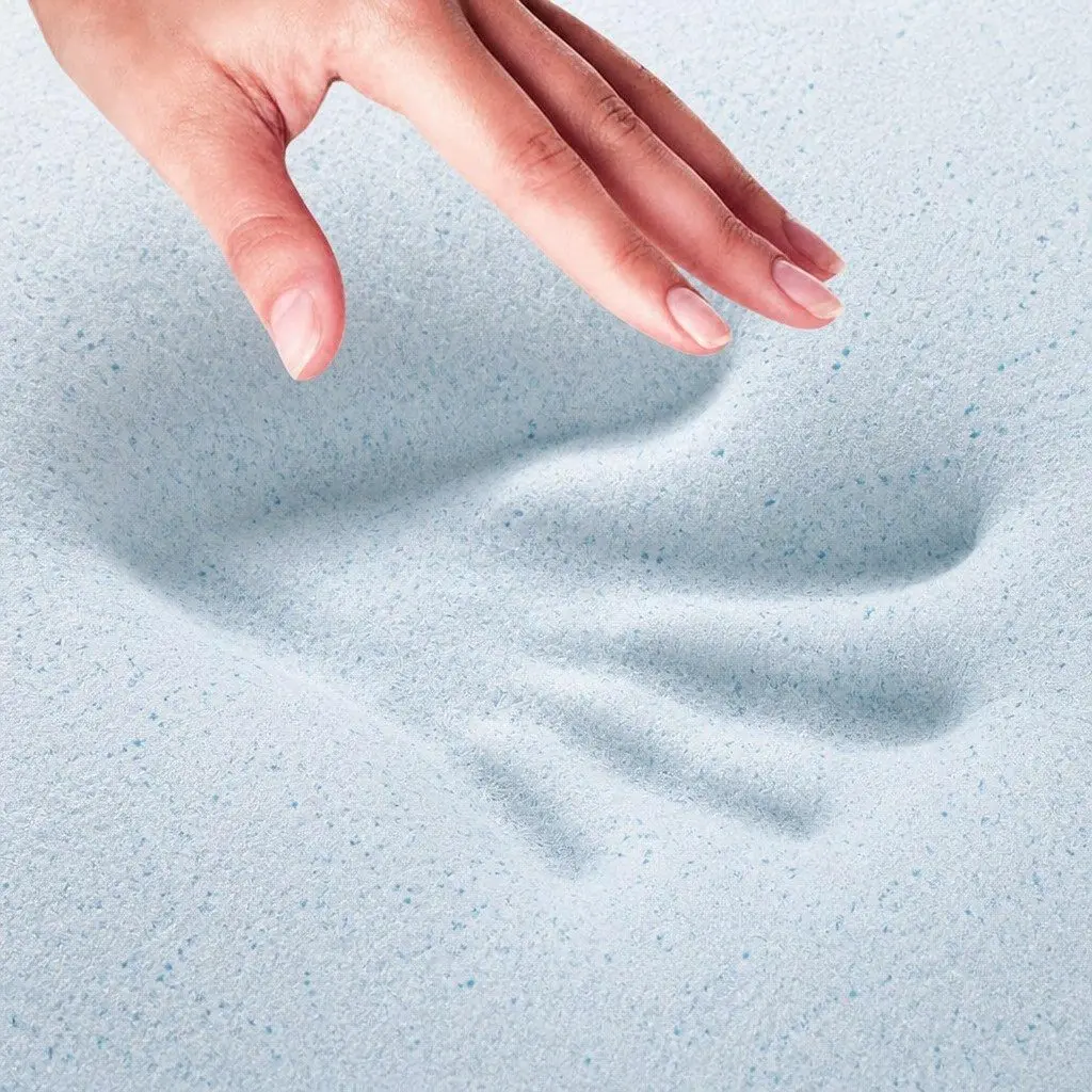 Memory Foam Mattress Topper White Single 8cm Gel Infused Pressure Relief
