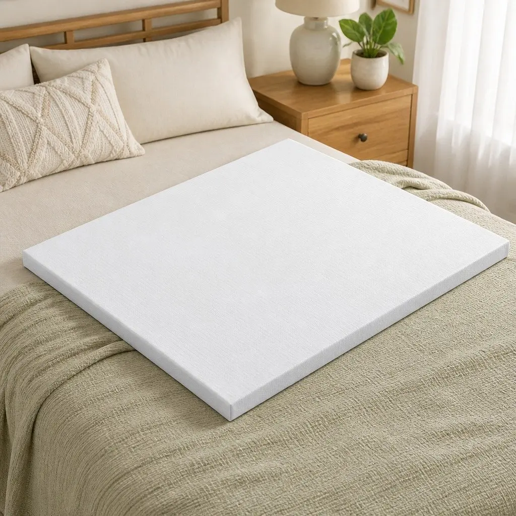 Memory Foam Mattress Topper Blue 5cm Ventilated Gel Bamboo Cover