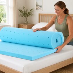 Efficient 5cm Memory Foam Mattress Topper with Bamboo Cover