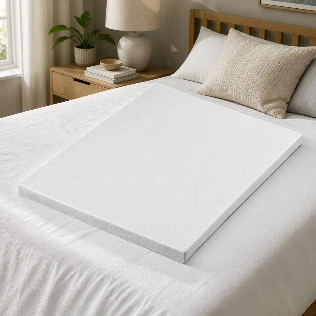Memory Foam Mattress Topper Blue Double 8cm Ventilated Gel Cool Sleep Comfort