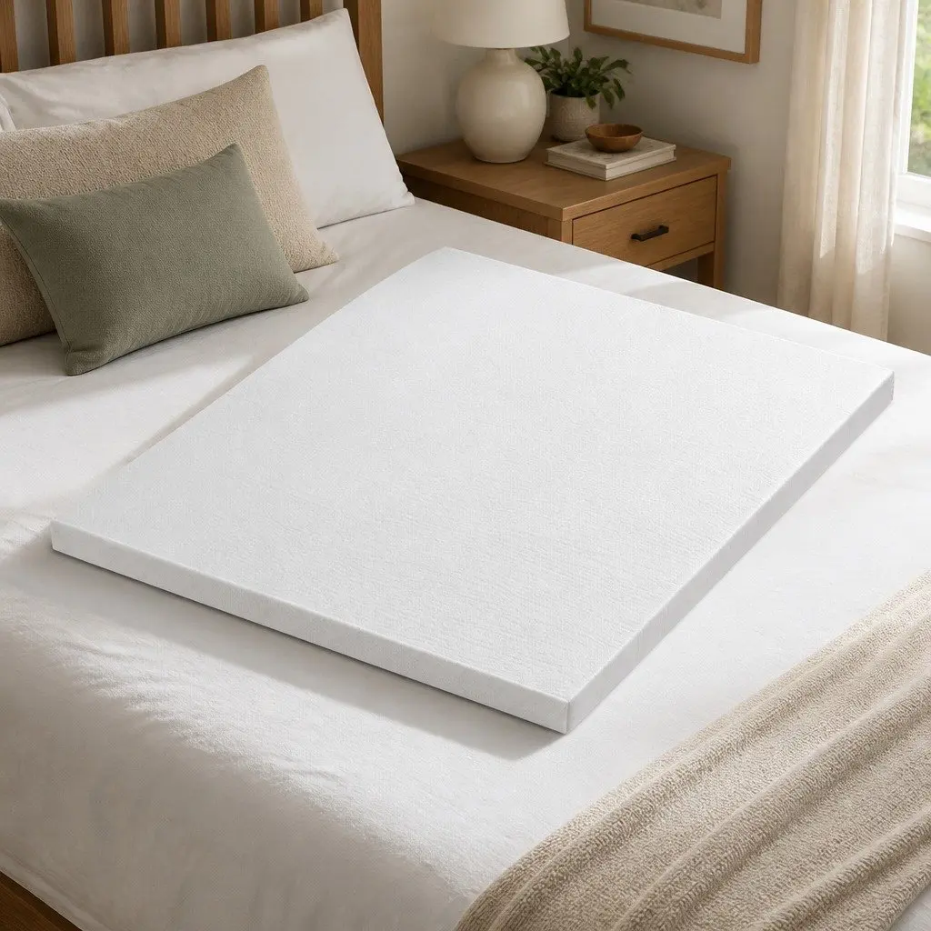 Memory Foam Mattress Topper Blue 8cm Ventilated Cool Gel Comfort Support for King Bed