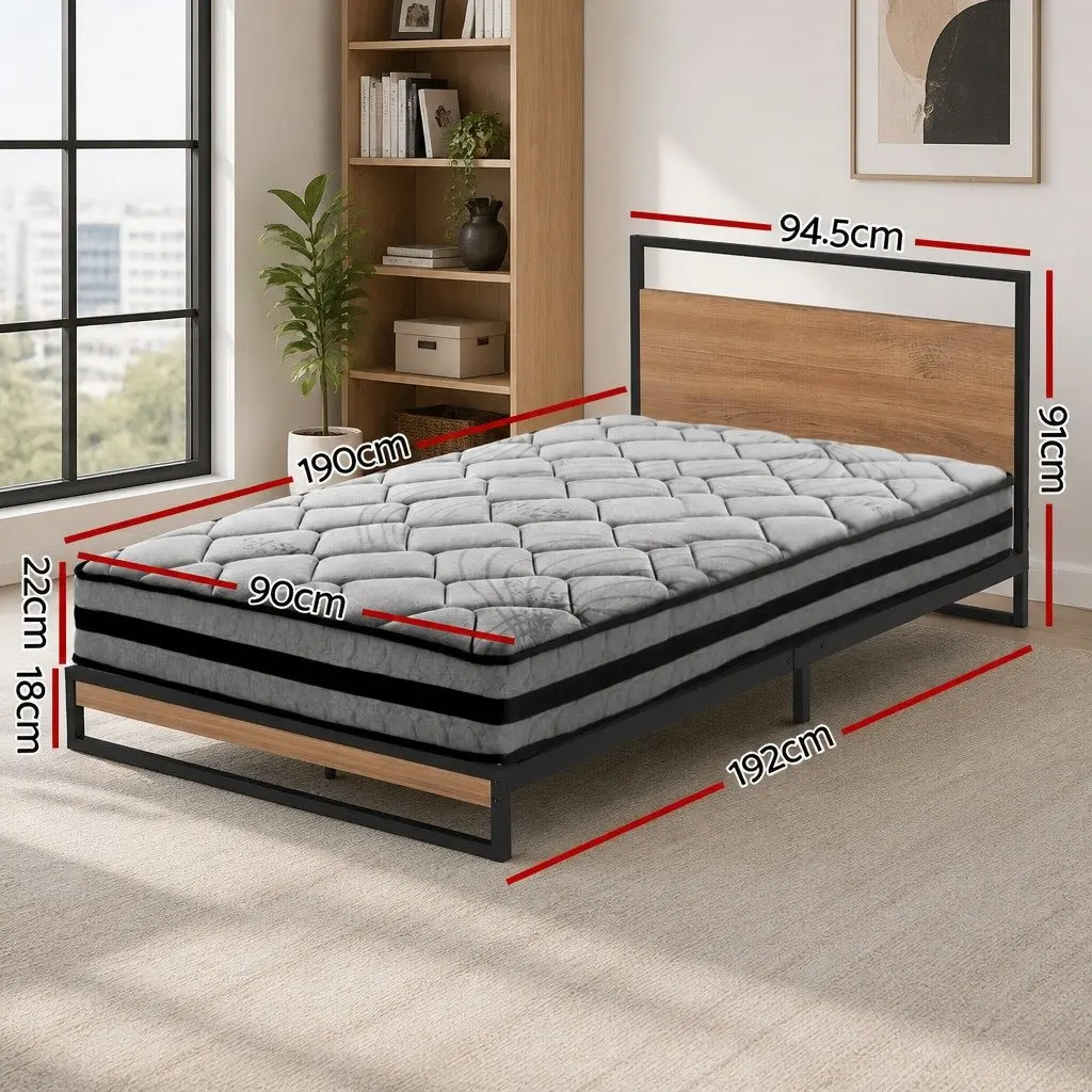 Single Bed Frame with Mattress
