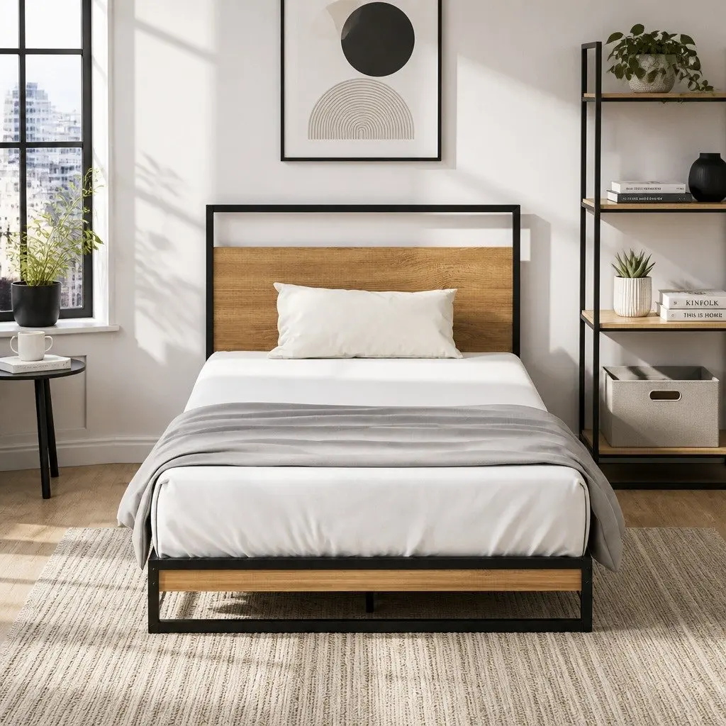 Single Bed Frame with Mattress