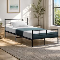 Compact Metal Bed Frame King Single with Great Support