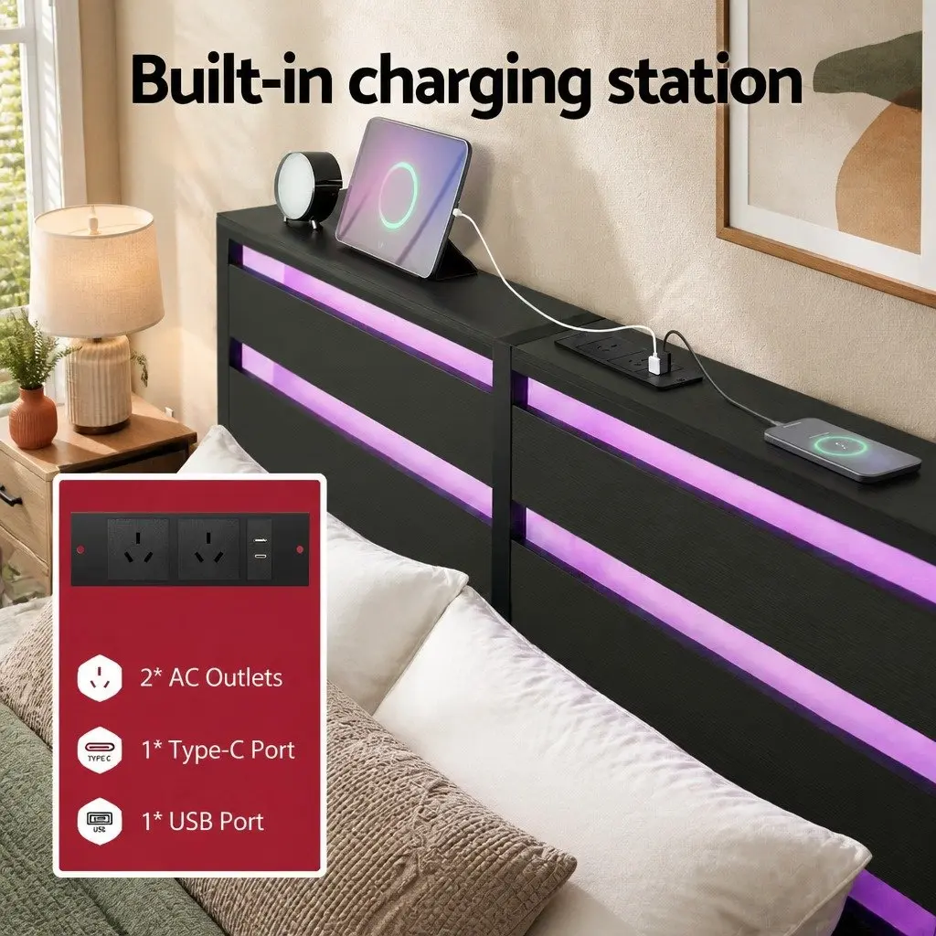 Black Metal Double Bed Frame