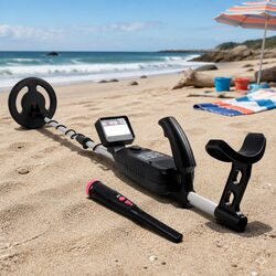 Metal Detector LCD Pinpointer Waterproof 180mm Treasure Hunter Search Coil