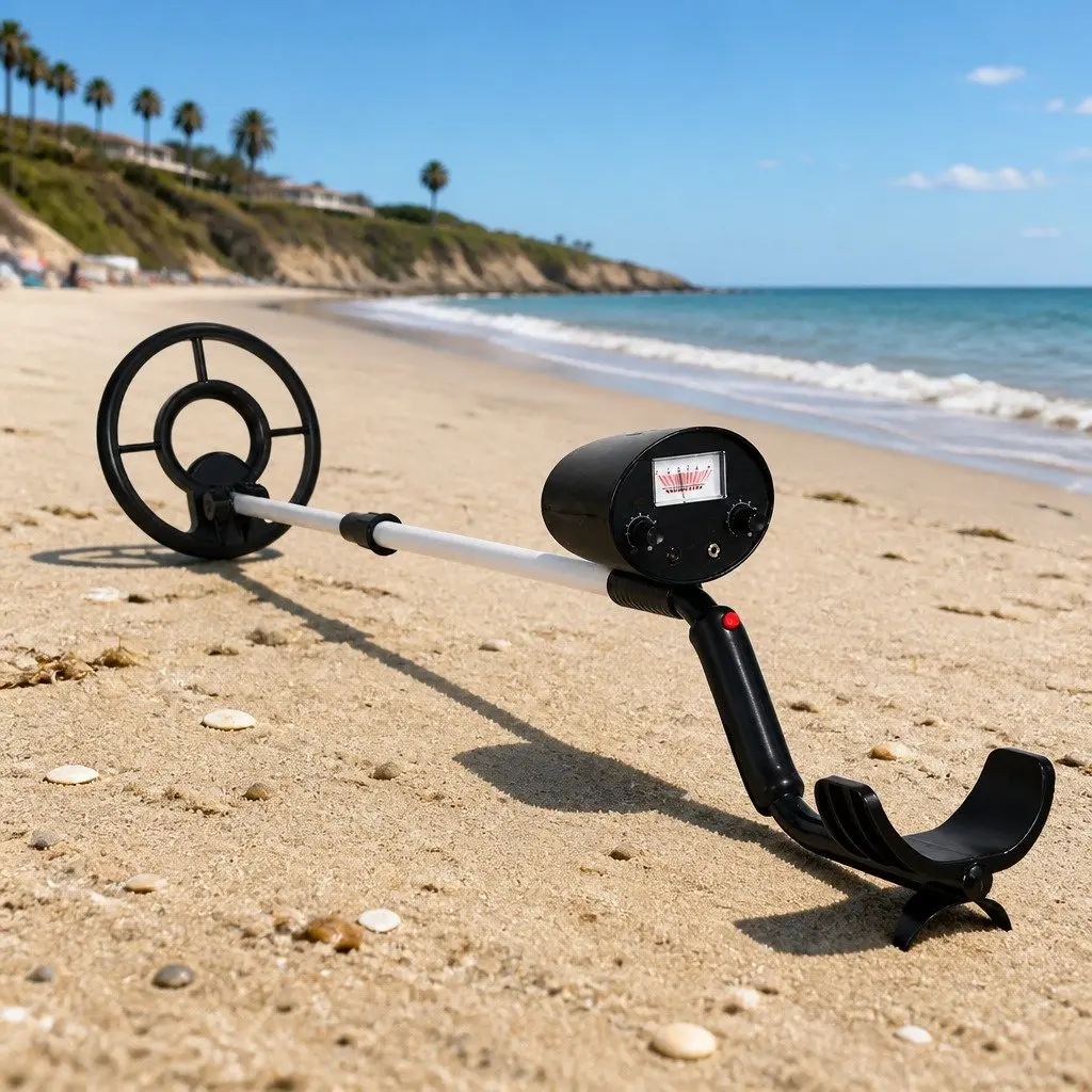 Metal Detector Black 180MM Waterproof Search Coil Adjustable Length