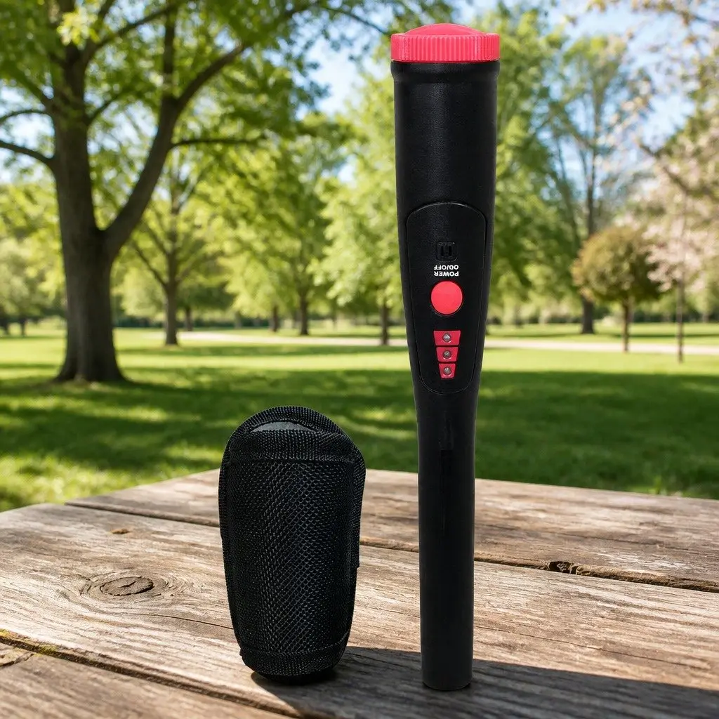 Handheld Metal Detector Black 40MM Sensitive Waterproof 360° Side-Scan Detection