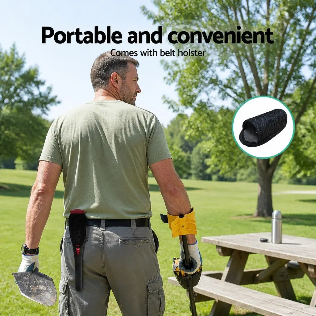 Handheld Metal Detector Black 40MM Sensitive Waterproof 360° Side-Scan Detection