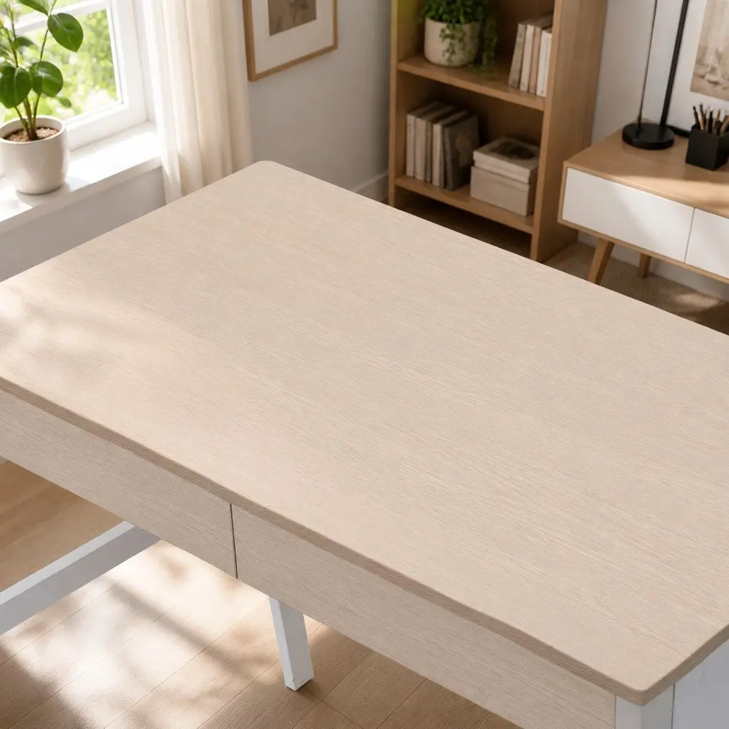 Computer Desk with Drawers Storage Cabinet 100CM Oak White Home Office