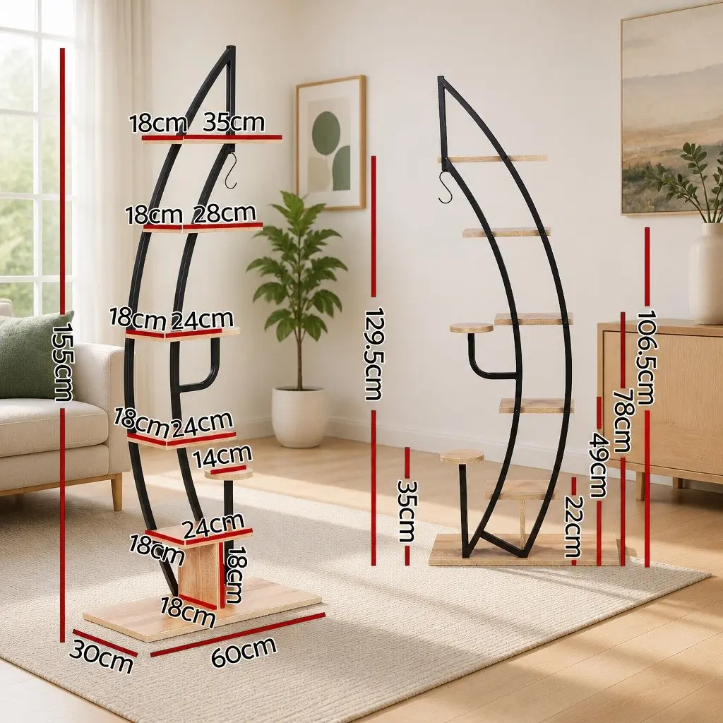 Plant Stand 6 Tier Ladder Corner Shelf Indoor Outdoor Storage Organizer