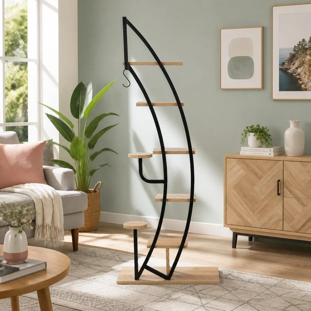 Plant Stand 6 Tier Ladder Corner Shelf Indoor Outdoor Storage Organizer