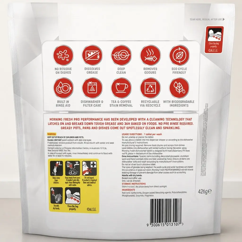 Dishwasher Tablets 176 Count Lemon Scent Powerful Grease Cutting Pro Performance Cleaning
