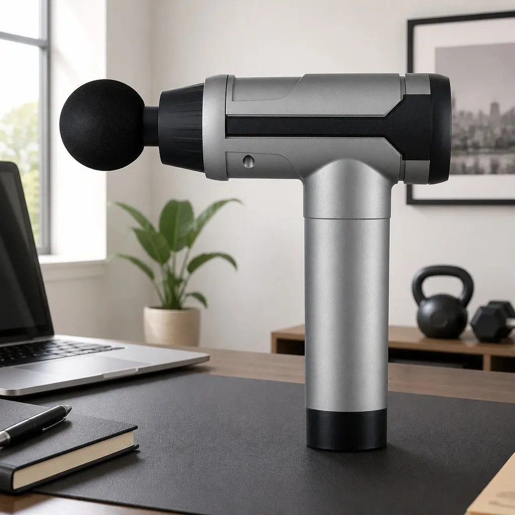 Massage Gun Black 30 Speed 6 Head Rechargeable Vibration Muscle Massager