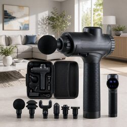 Massage Gun 30 Speed 6 Heads Percussion Vibration Muscle Massager Rechargeable