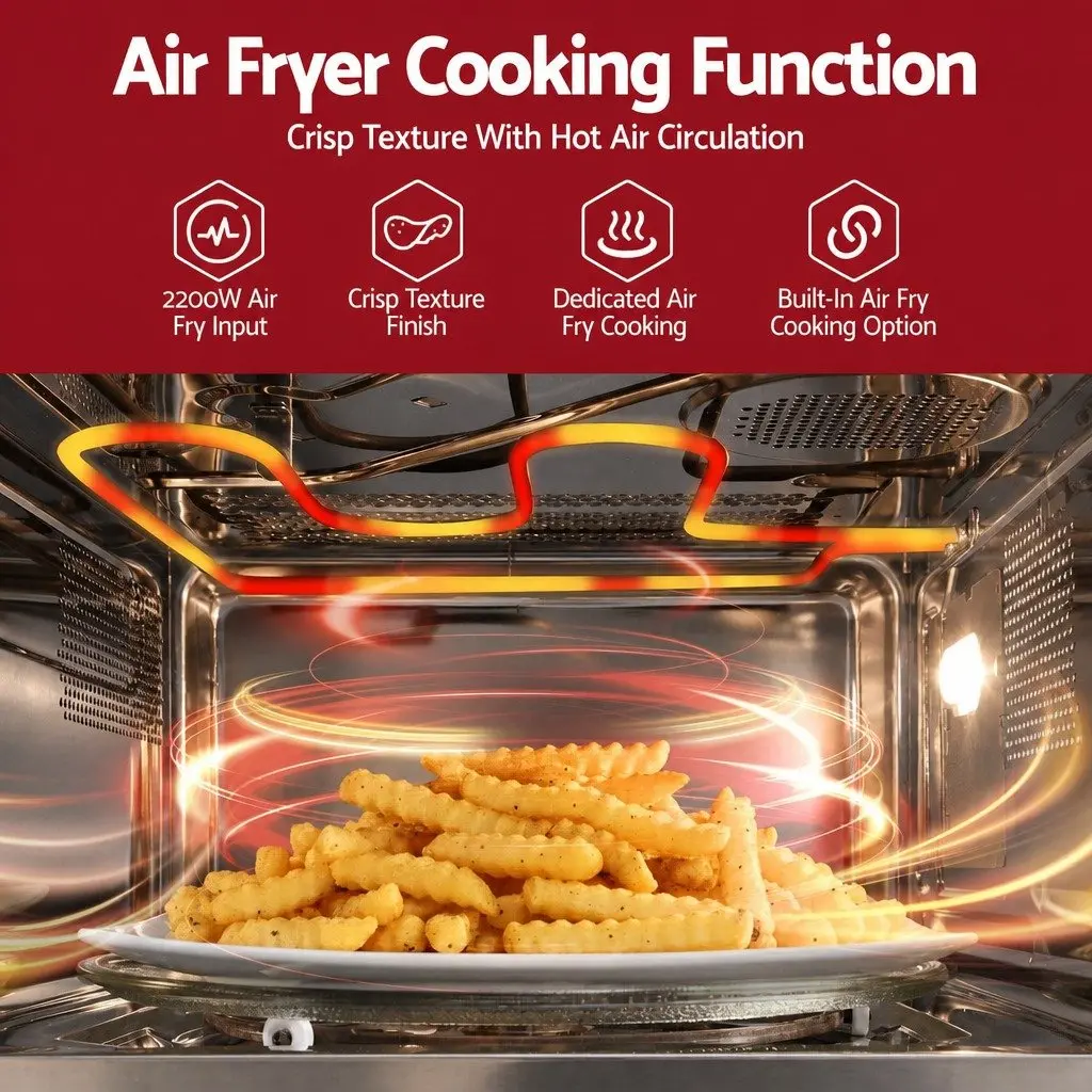 Built In Microwave Oven 30L 4 in 1 Grill Air Fry Convection Digital Control