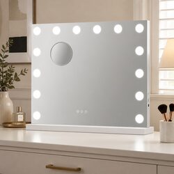 LED Vanity Makeup Mirror 50cm x 42cm Hollywood Dressing Table Detachable 10x