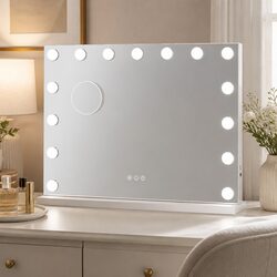 LED Vanity Mirror 45x58cm Hollywood Makeup Dressing Table with 10x Magnifier