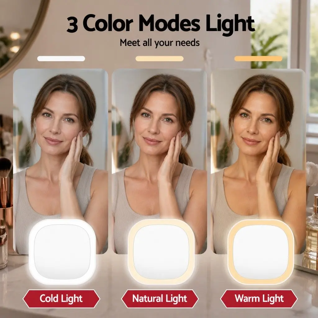 LED Makeup Mirror with Cordless Convenience