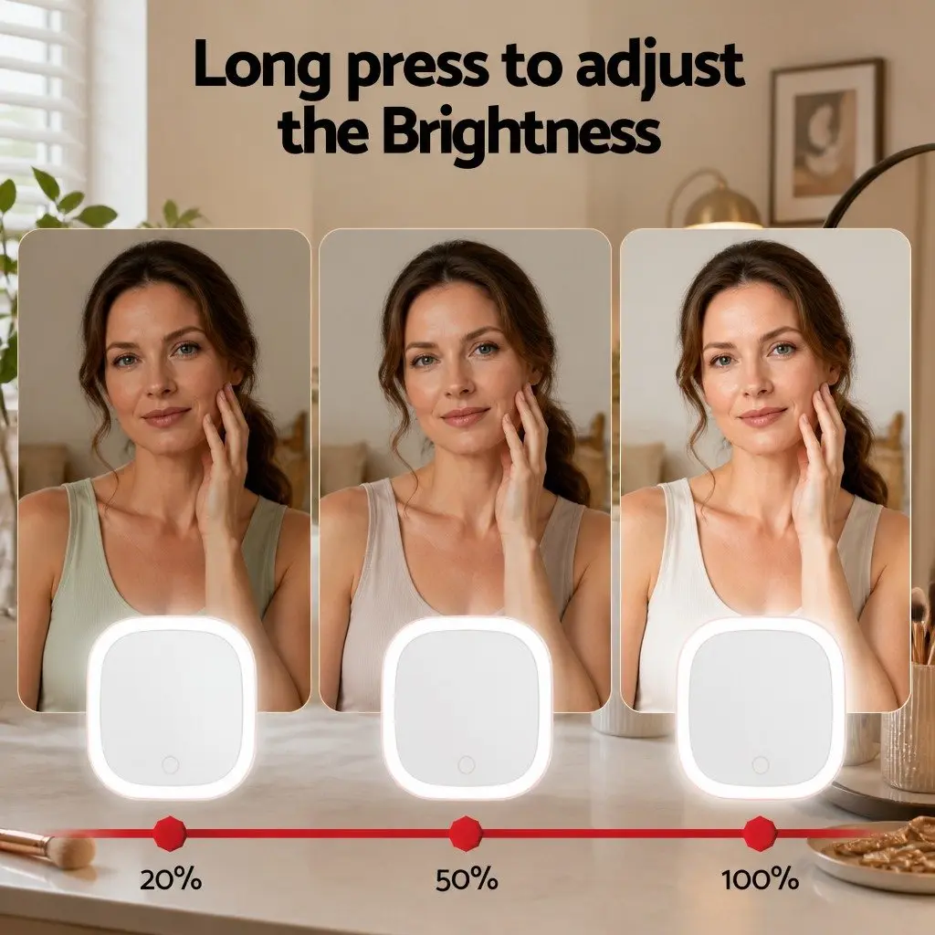 LED Makeup Mirror with Cordless Convenience