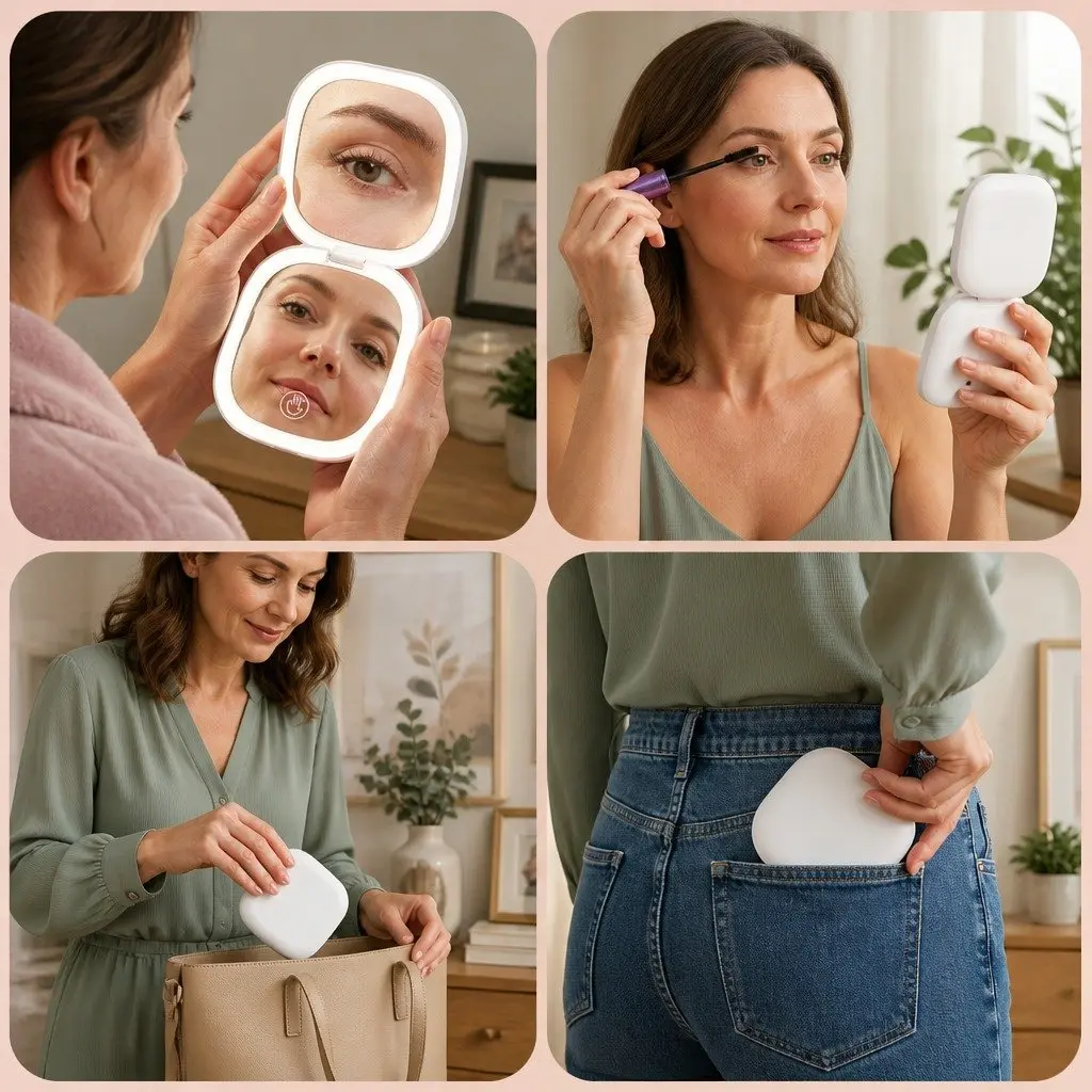 LED Makeup Mirror with Cordless Convenience