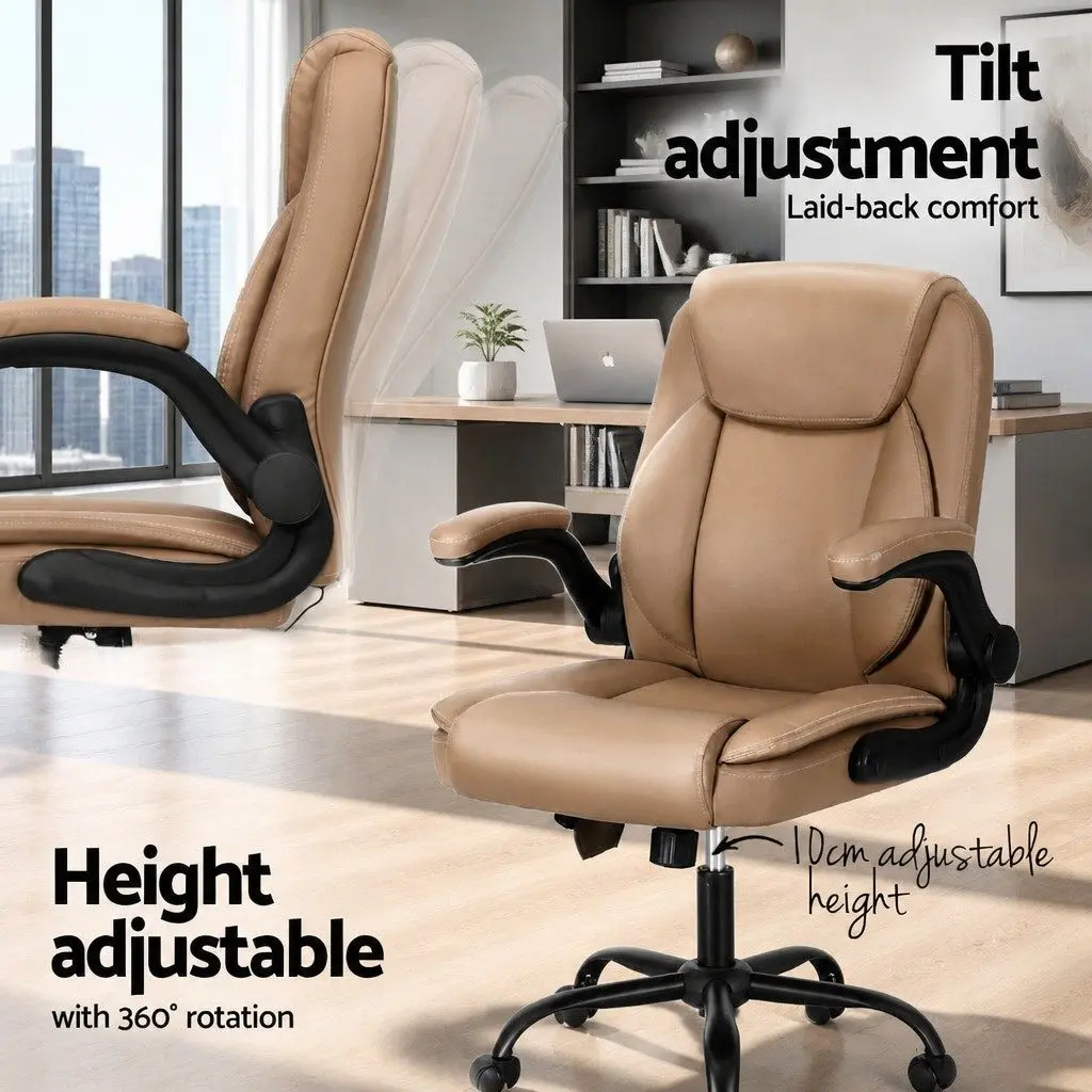 Massage Office Chair Mid Back Lumbar 2-Point Vibration Vibrating Swivel Desk