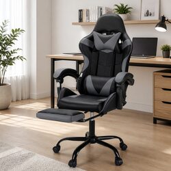 Massage Gaming Office Chair with Adjustable Features