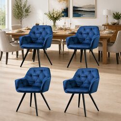 Stylish and Comfortable Navy Blue Chair Set