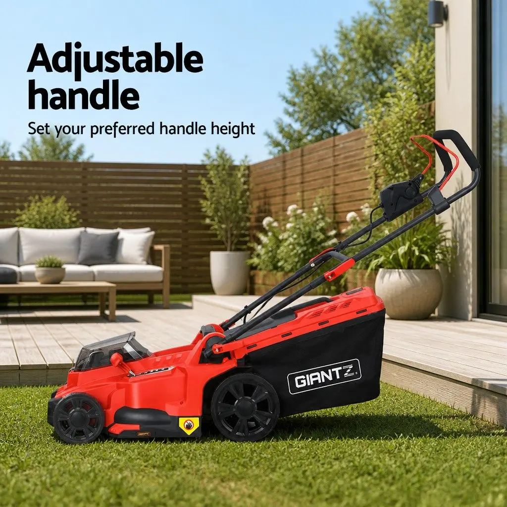 Cordless Lawn Mower 37cm Cutting Width 40V Electric Lawnmower Rear Discharge