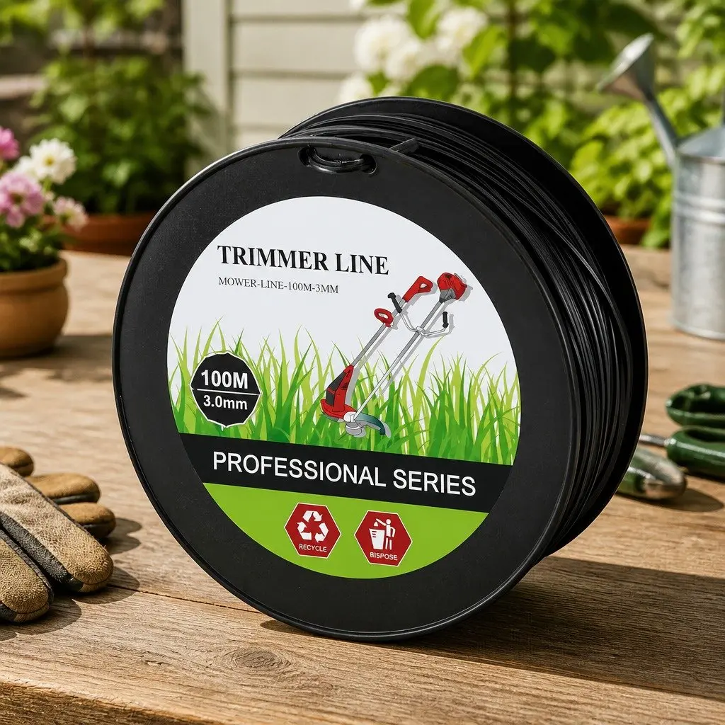 Trimmer Line Black 100M 3.0mm Heavy-Duty Nylon Cord for Garden Tools
