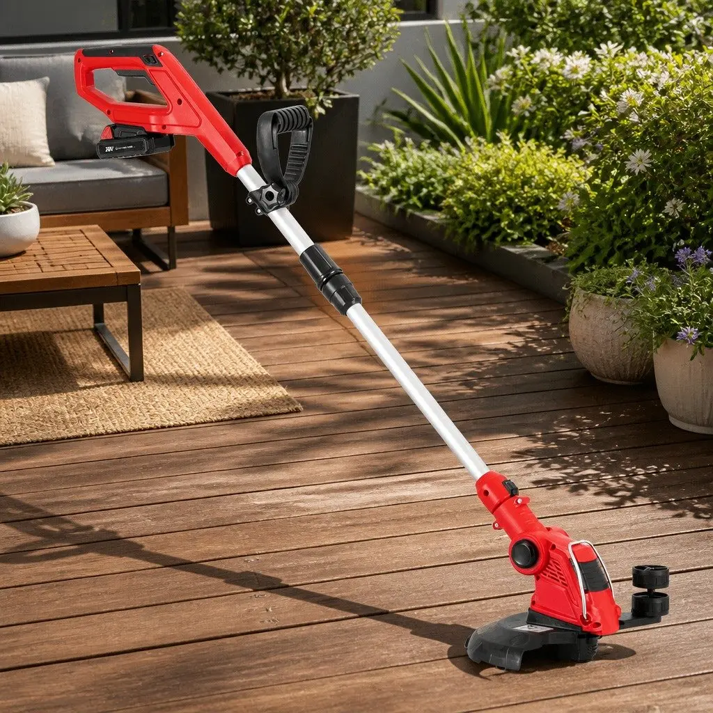 Cordless Line Trimmer 20V Lightweight Adjustable Rotatable Head Garden Tool