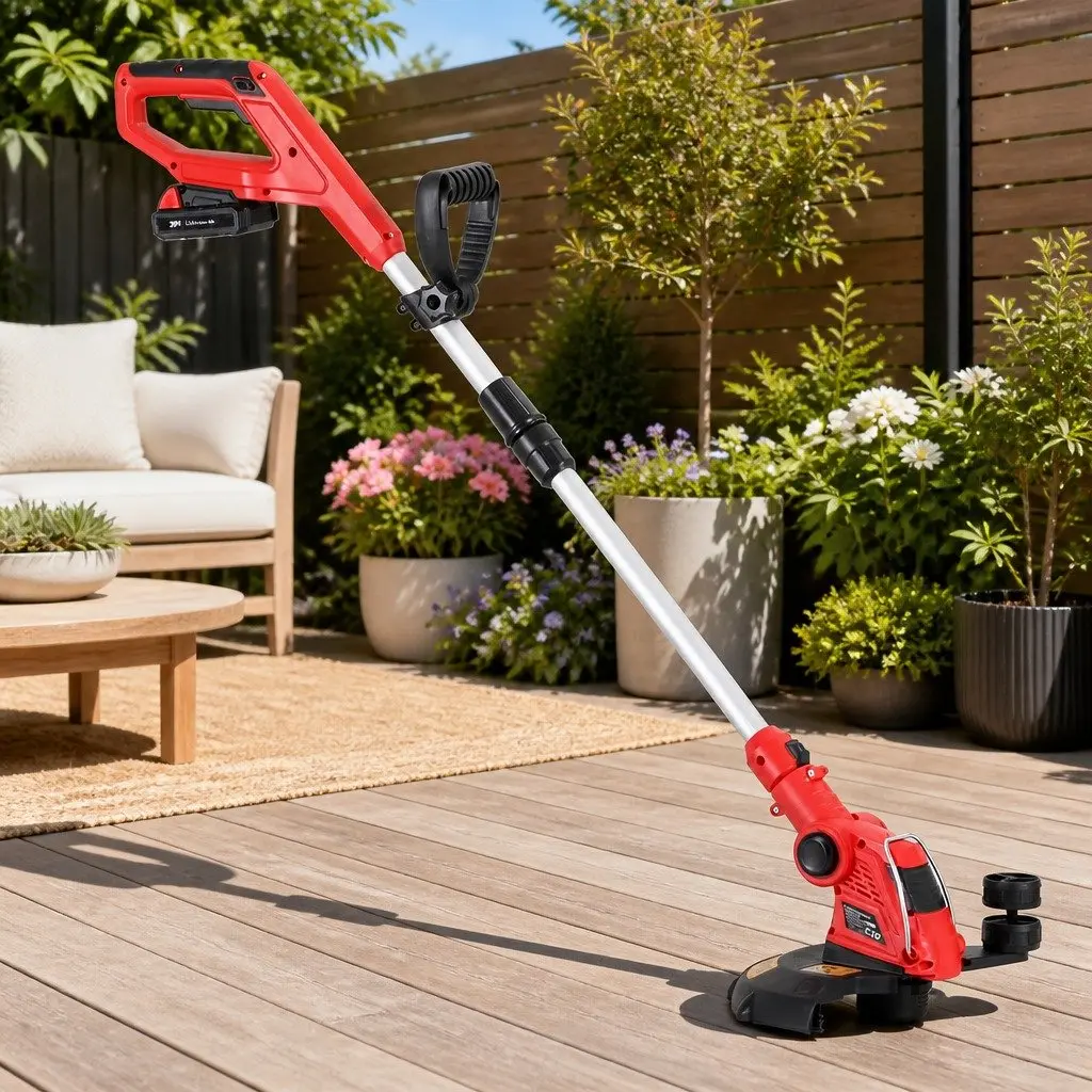 Cordless Line Trimmer 20V Lightweight Adjustable Rotatable Head Garden Tool