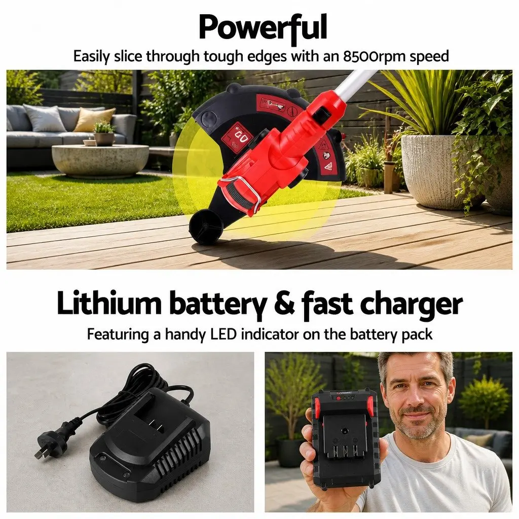 Cordless Line Trimmer 20V Lightweight Adjustable Rotatable Head Garden Tool