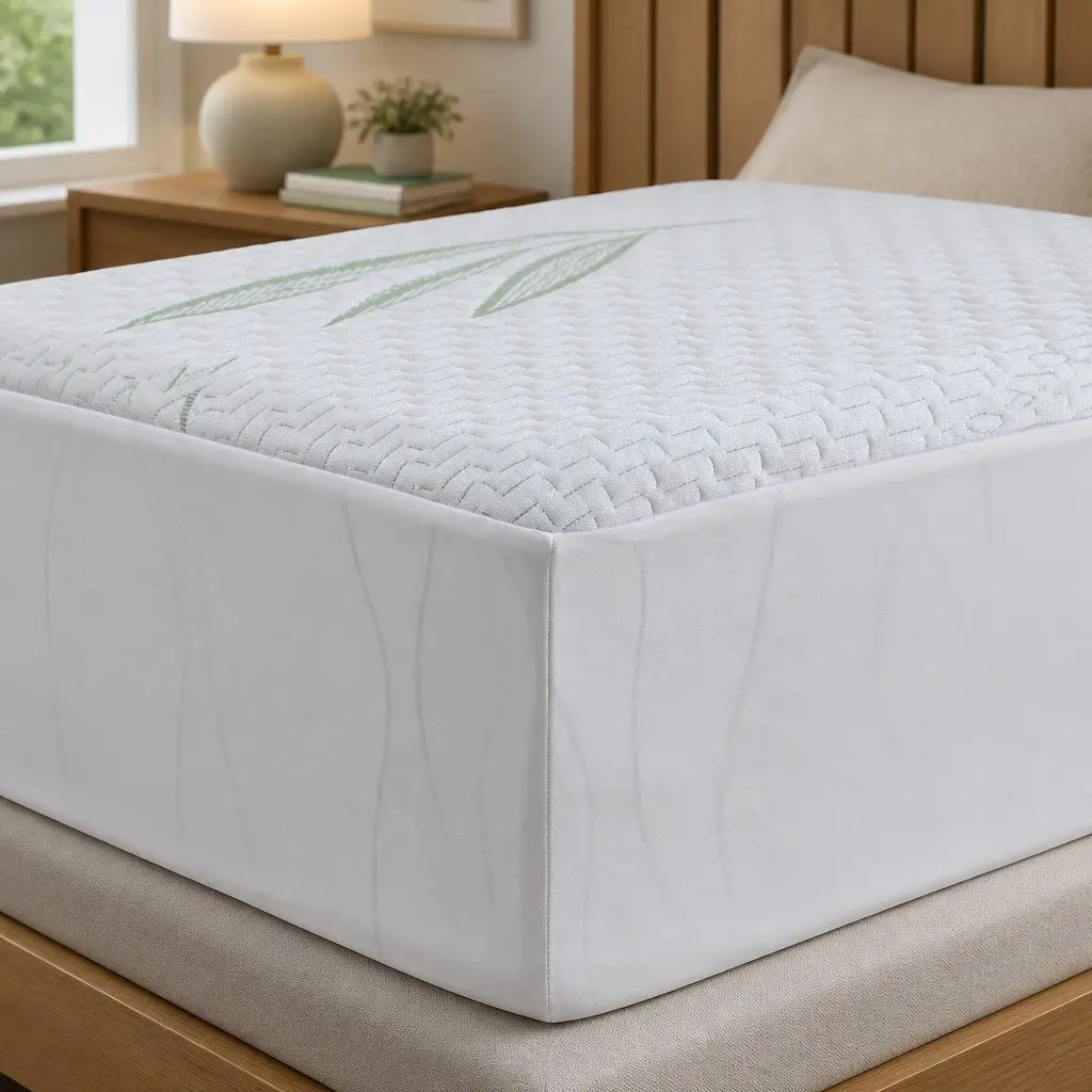Super King Fitted Mattress Protector White Waterproof Breathable Dust Mite Allergen