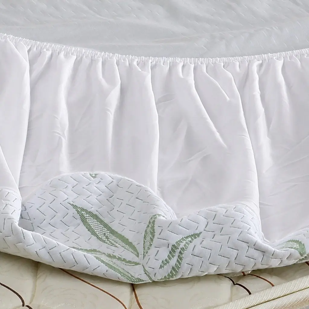 Super King Fitted Mattress Protector White Waterproof Breathable Dust Mite Allergen