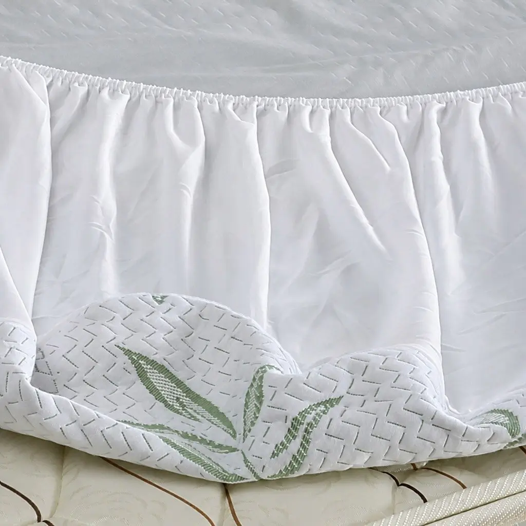 Mattress Protector White Double Waterproof Breathable Dust Mite Prevention