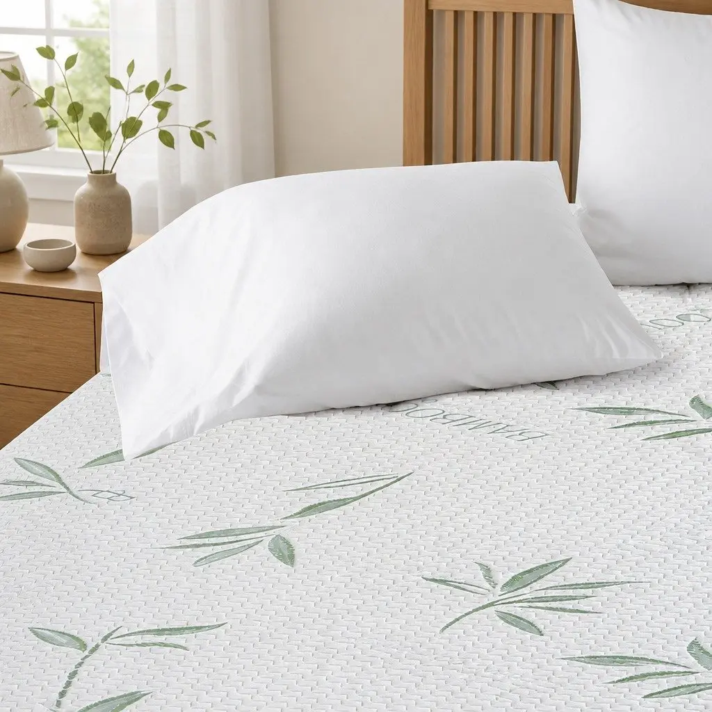 Mattress Protector White Double Waterproof Breathable Dust Mite Prevention