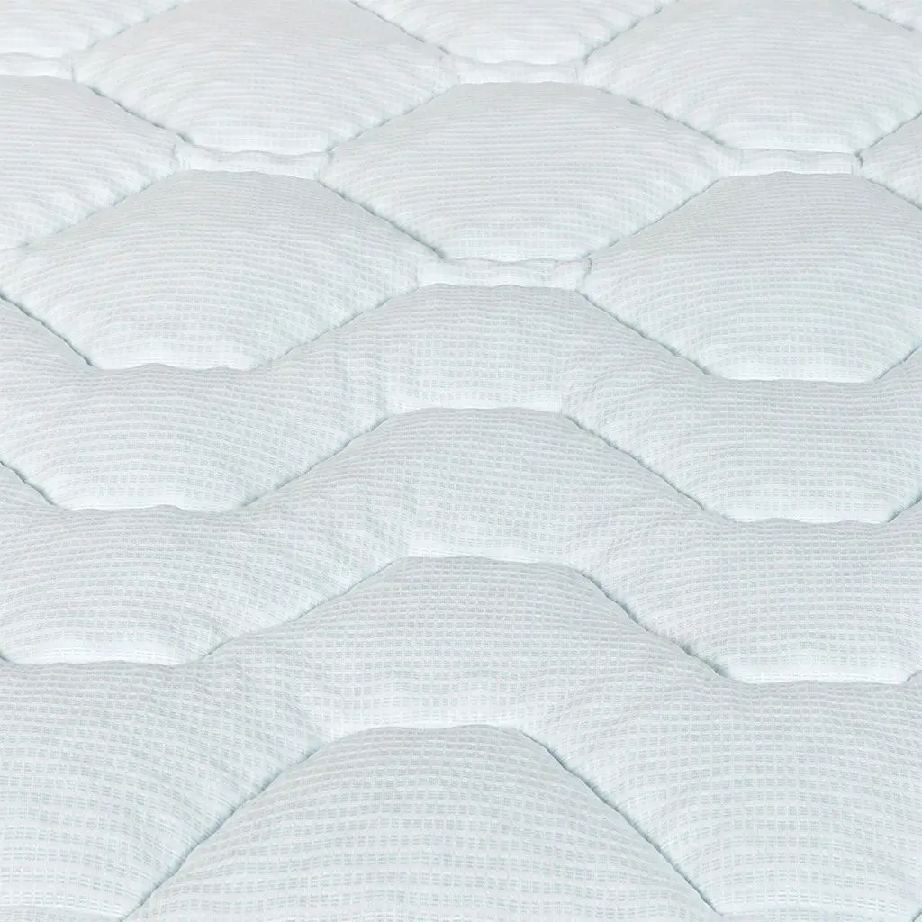 King Mattress Topper White and Blue 30D Memory Foam Bamboo Cover Cooling Pressure Relief