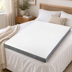 Queen Mattress Topper Memory Foam Dual Layer All Season Removable Machine