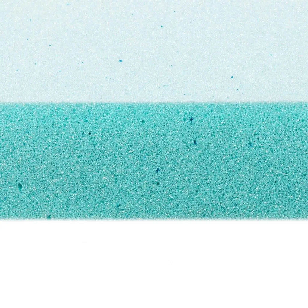 Gel Memory Foam Mattress Topper White and Blue 8cm Double Size Pressure Relief Cooling Pad