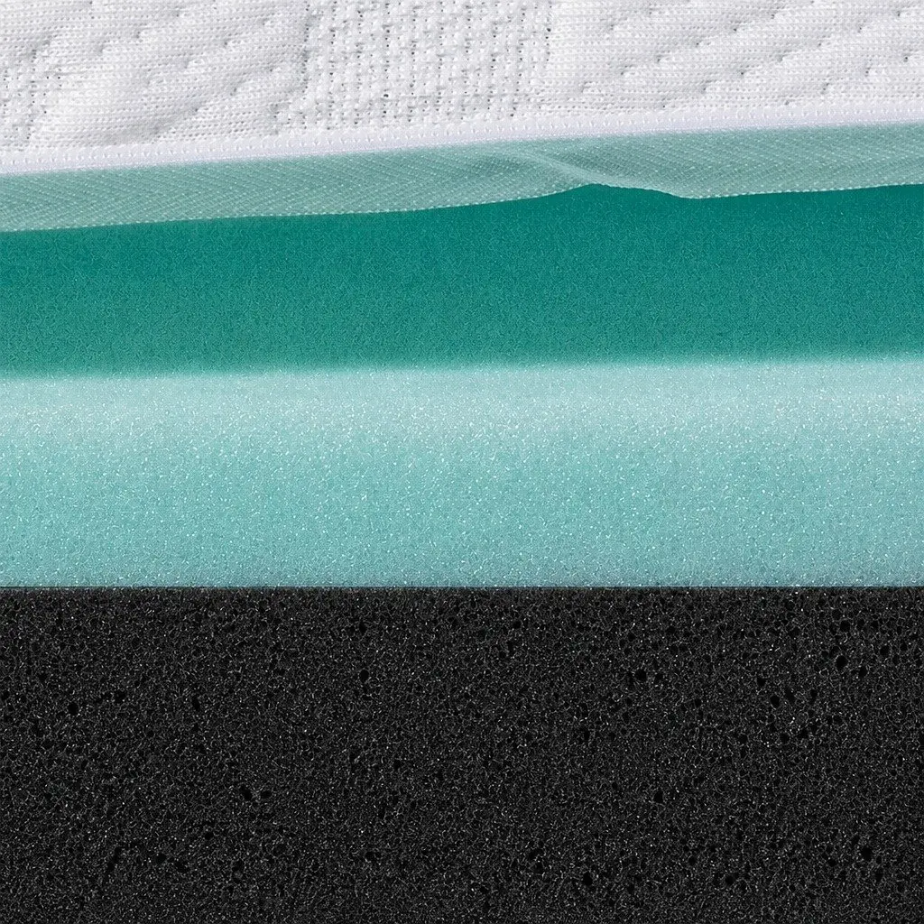 Memory Foam Mattress Topper White Single Dual-Layer Cooling Gel Bamboo Charcoal