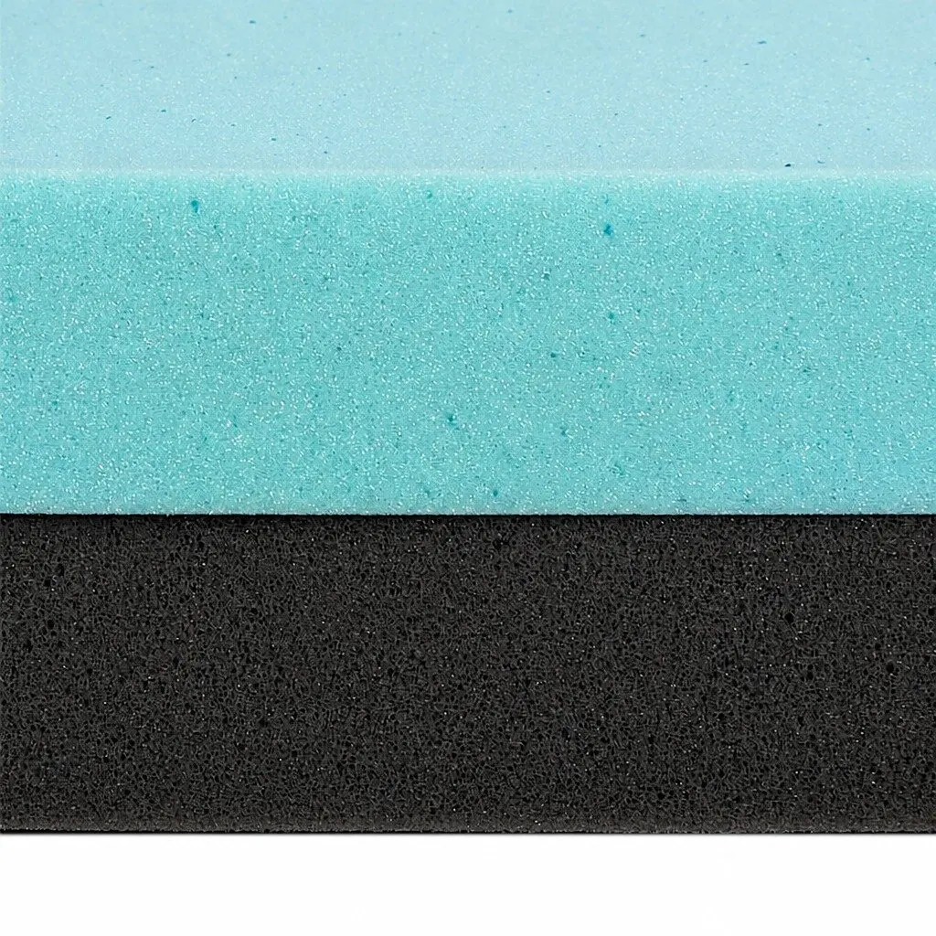 Memory Foam Mattress Topper White 10cm Dual-Layer Gel Cooling Bamboo Charcoal Queen