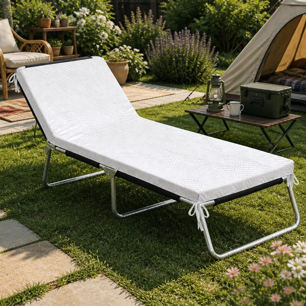 Gel Memory Foam Mattress Topper Camping Car Travel Bed Roll Floor Mat Portable