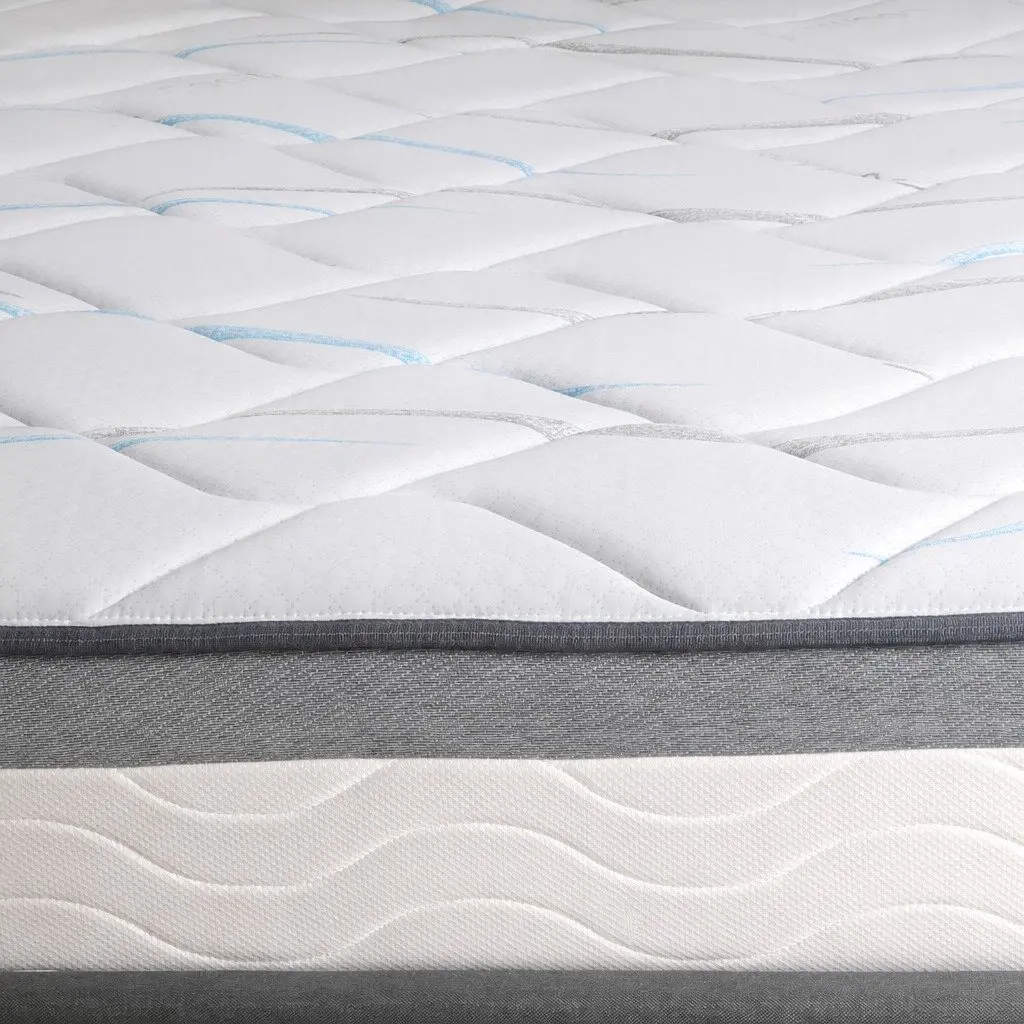 Double Pocket Spring Mattress White 25cm Thick Medium Firm Support Independent