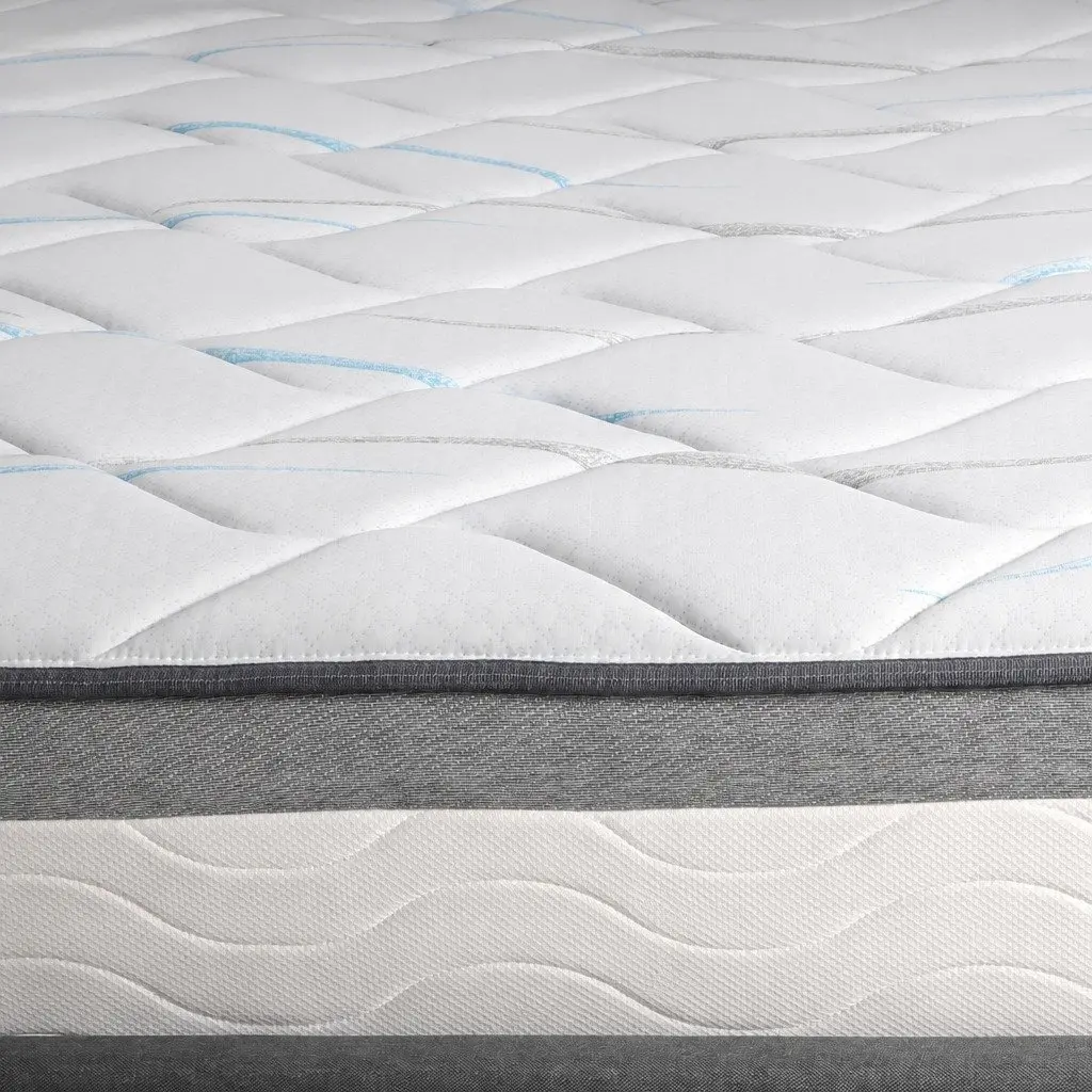 Spring Mattress White King Size Pocket Spring Comfort Support 25cm Thick