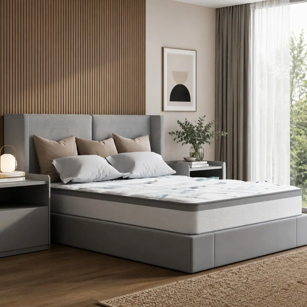 Spring Mattress White King Size Pocket Spring Comfort Support 25cm Thick